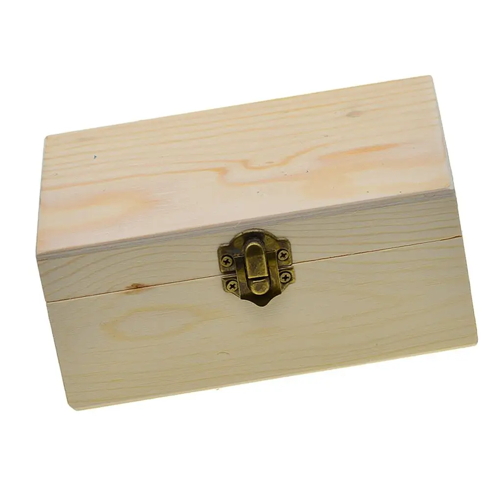 Large Storage Wood Box Case for Jewel Small Gadget Gift Memory Keepsake for necklace bracelet bangle earrings charms 15cm