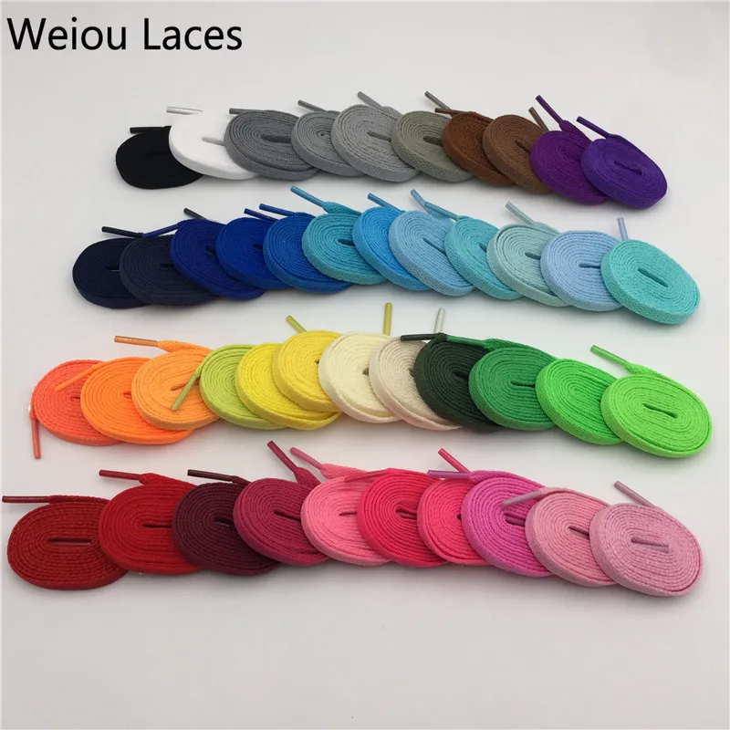 (30Pairs/Lot) Weiou 47 Chromatic Colors Bootlace Sneaker Shoe Laces Flat Single Layer Hiking Sport boots Shoelaces Wholesales
