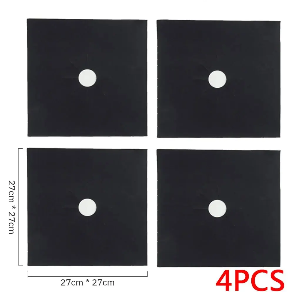 4 Piece Gas Stove Protector Cooker Lid Liner Cleaning Pad For Kitchen Cookware Accessories Pieces Reusable Boiler Hood Protectiv gas stove protector