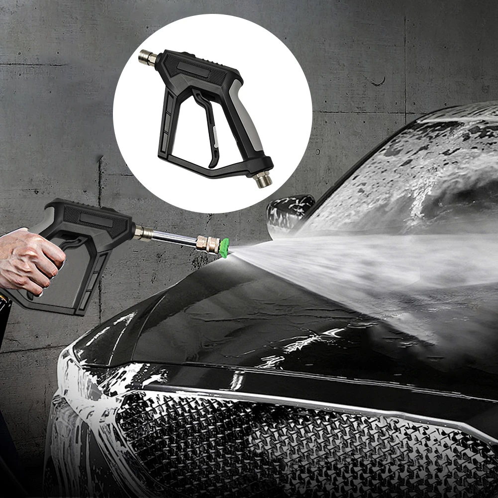 Short Pressure Washer Gun with 1/4 Inch Quick Connector High Power Washer Spray Gun Power Washer Gun for Car Wash & Cleaning
