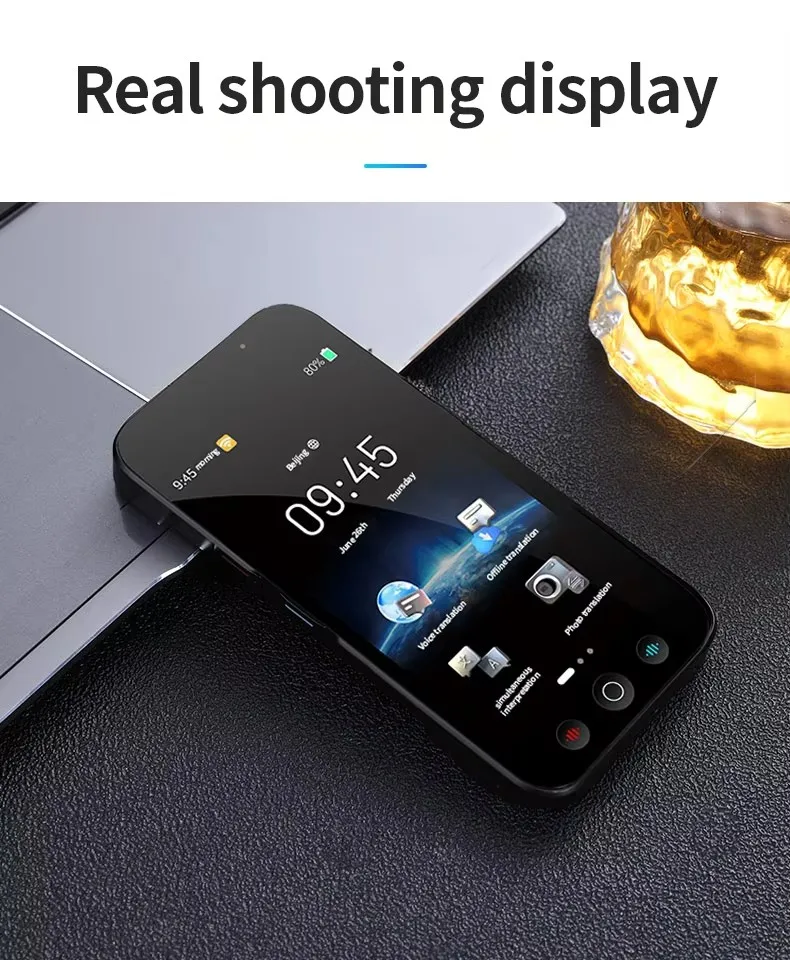 D8 Portable Translator Device 144 Languages 5inch GPT 8GB Memory AI Voice Translation Real-Time Smart Voice Photo Translate