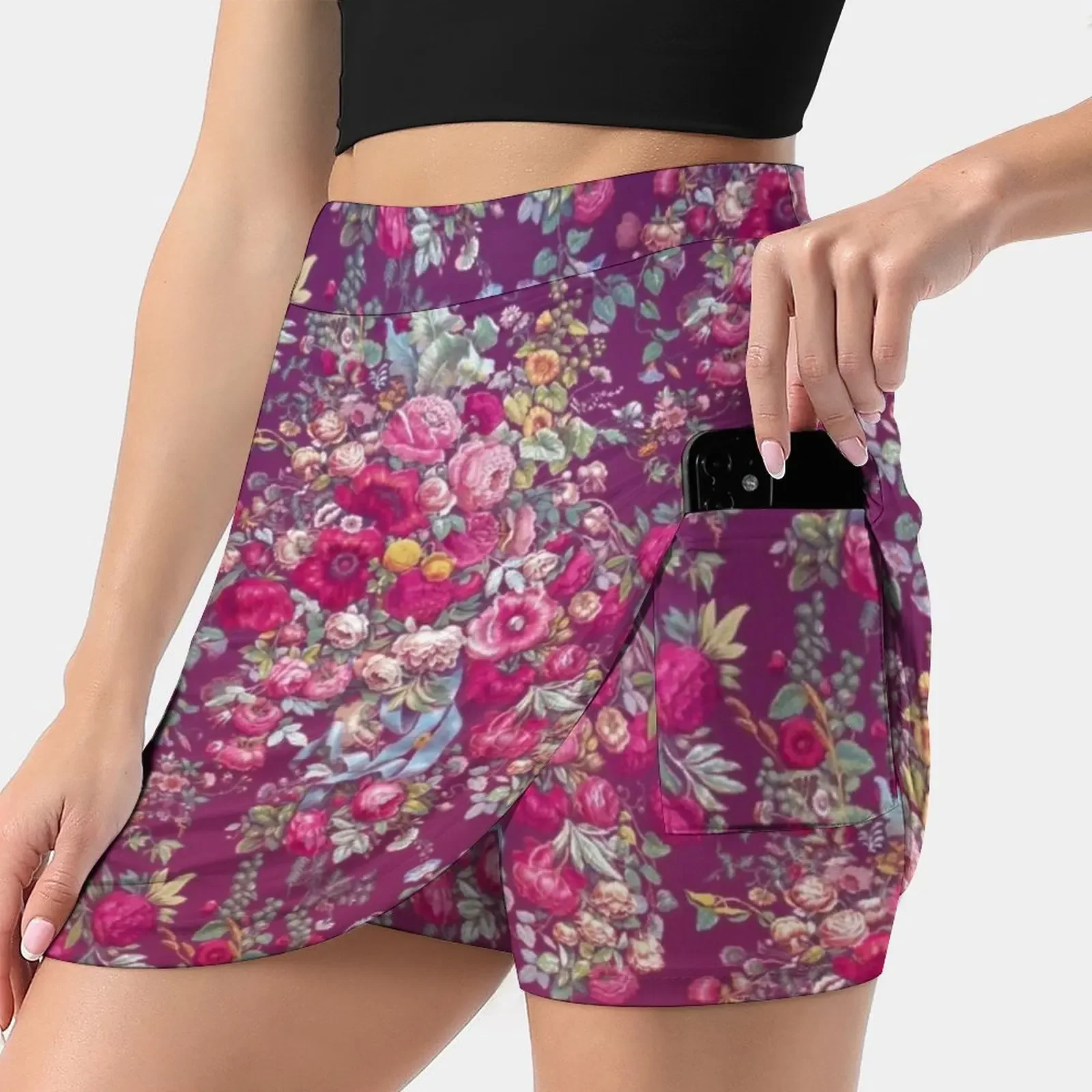 

Модная юбка Bouquety в Корейском стиле, летние юбки для женщин, женская юбка-брюки с защитой от внешнего света, букеты, цветы, растения, ретро-юбка для невесты