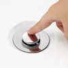 Drain Stopper Pop-Up Bounce Core Basin Drain Filter Hair Catcher Shower Sink Strainer Bath Stopper Bathroom Home Improvement 2