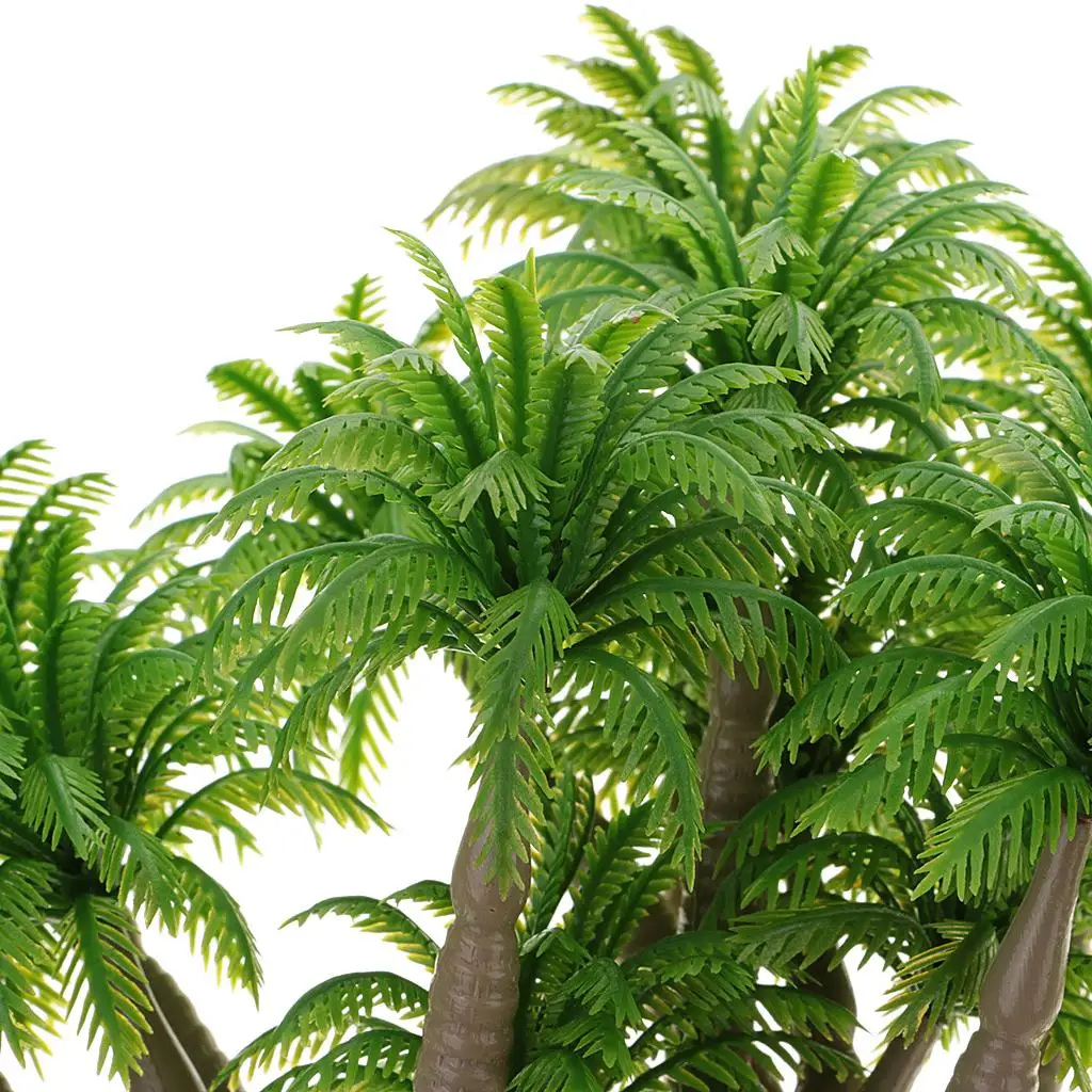 20 Piece Green Mini Coconut Tree Models for Scenery Landscape Layout 1/250