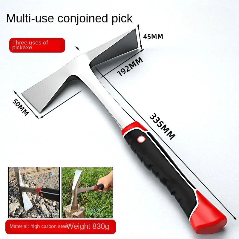 Axe chopping firewood pickaxe farming tools digging tree roots double flat fishing dual-purpose hoe axe integrated survival gear