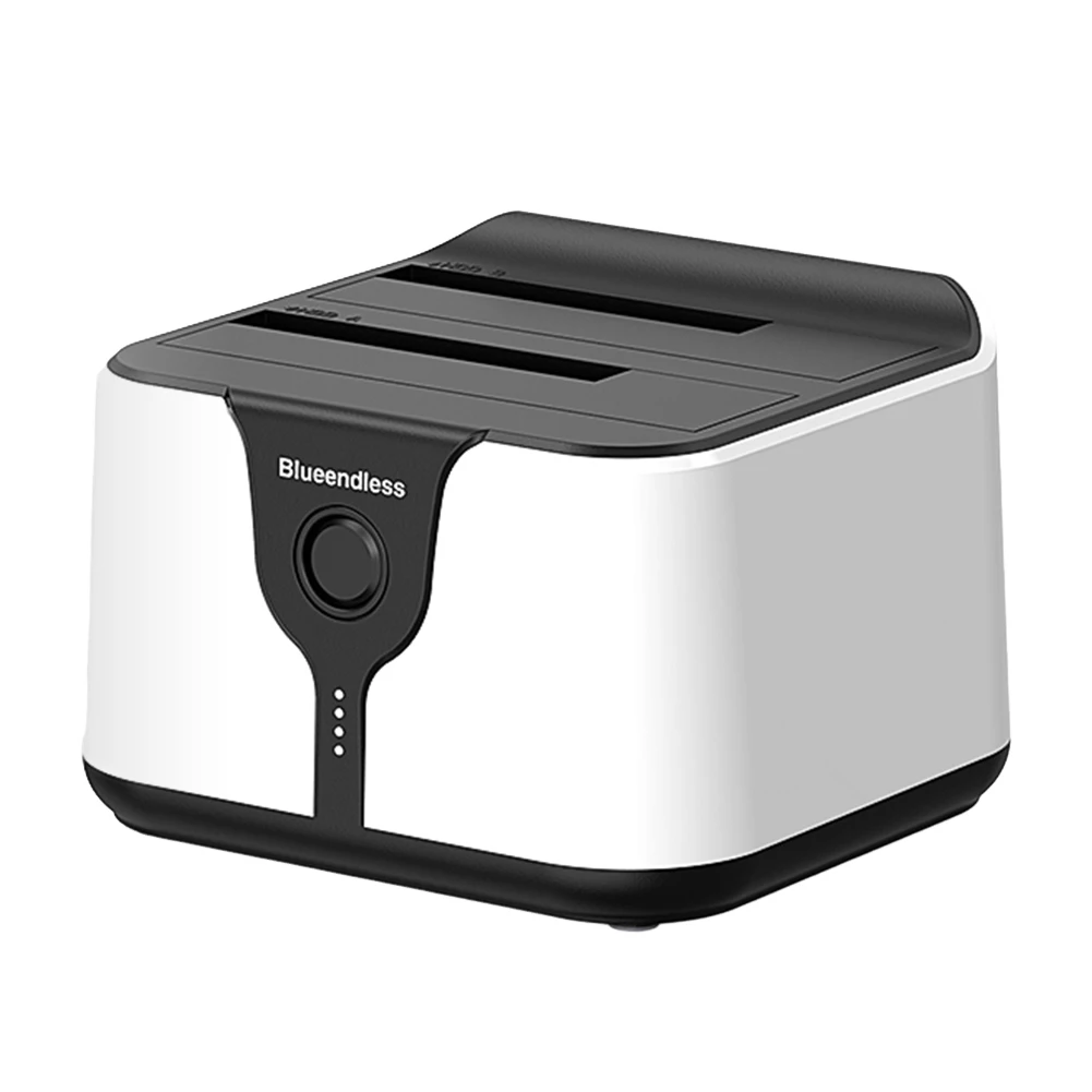 USB 3.0 SATA 듀얼 베이 HDD 도킹 스테이션 20TB X2 하드 드라이브 스테이션 (2.5인치 또는 3.5인치 SATA HDD/SSD용 12V 3A 전원 어댑터 포함)