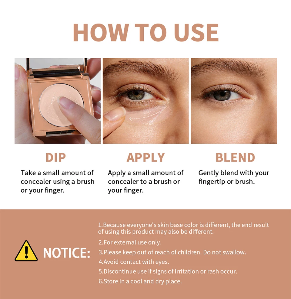 Full Coverage Under Eye Color Corrector Concealer For Dark Circles_voghion.com