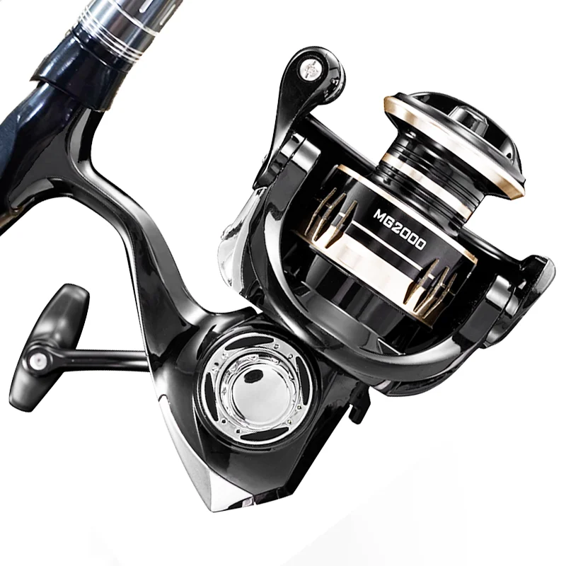 Fishing Reel Rooblinos MG Spinning Reels Saltwater Freshwater Ultralight Metal Frame High Speed