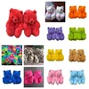 Cute Teddy Bear Plush Winter Slippers Wrapped in Heels Fun Indoor Floor Shoes Women's Gift Warm and Soft Cartoon Plush Animal Sl 1