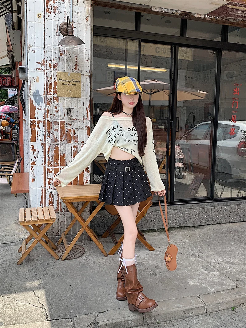 2024 Y2K Women's Clothing Punk Style Irregular Plaid Skirt 2024 Y2K Women's Clothing Punk Style Irregular Plaid Skirt