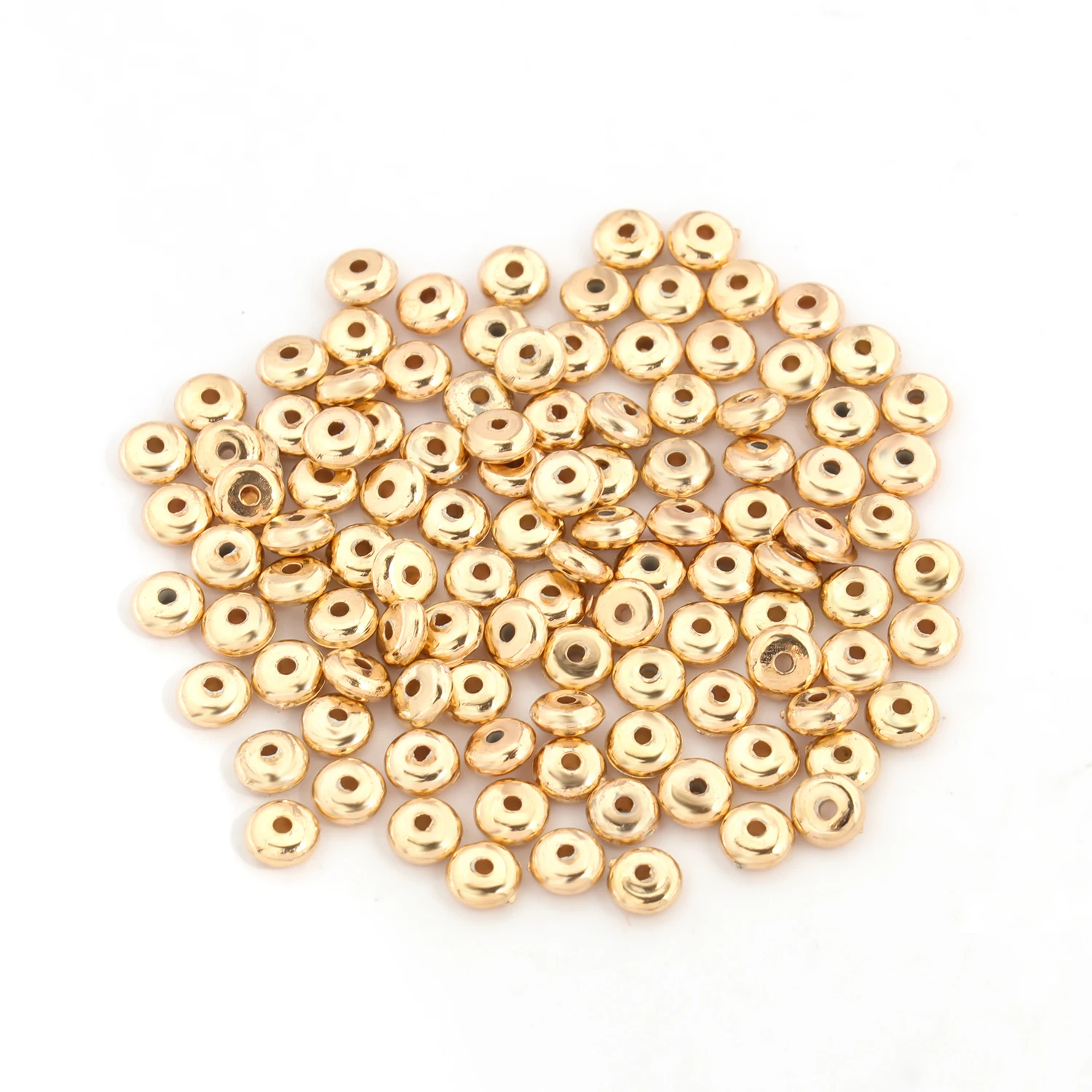 4/6mm ccb charm spacer perlen rad perle flache runde lose perlen für schmuck herstellung diy armband funde liefert 200-stücke – Detail 8