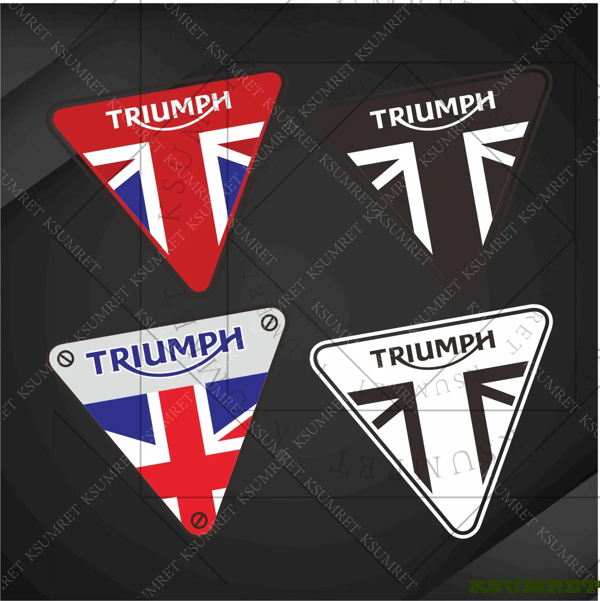 Para Triumph pegatina Logo motocicleta calcomanía tanque emblema Bobber TWIN Scrambler