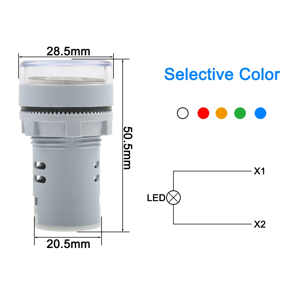 Digital Display Electricity Hertz meter Frequency meter indicator light AC Red Combo Tester 0-99 Hz Green White Yellow