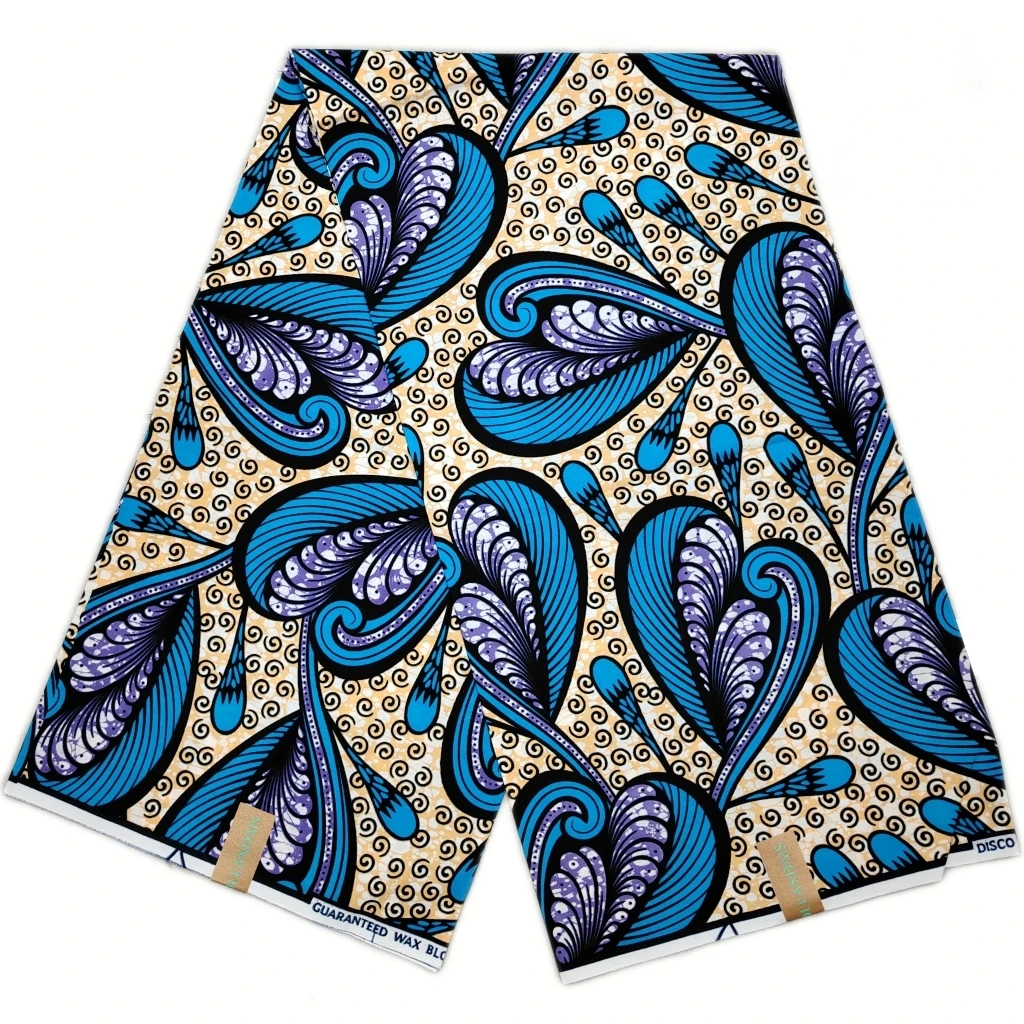 100% Cotton Ankara African Fabric Kente Disco Real Wax Fabric Nigeria Ghana Style Tissu Sewing Dress Craft DIY 2