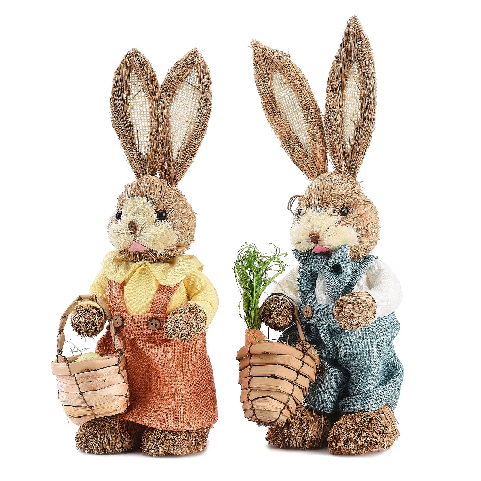 

Rabbit Statues For Easter Standing Bunny Figurine Party Supplies 2pcs Outdoor Shooting Foam 35cm Wonderful Gift Desktop Ornament