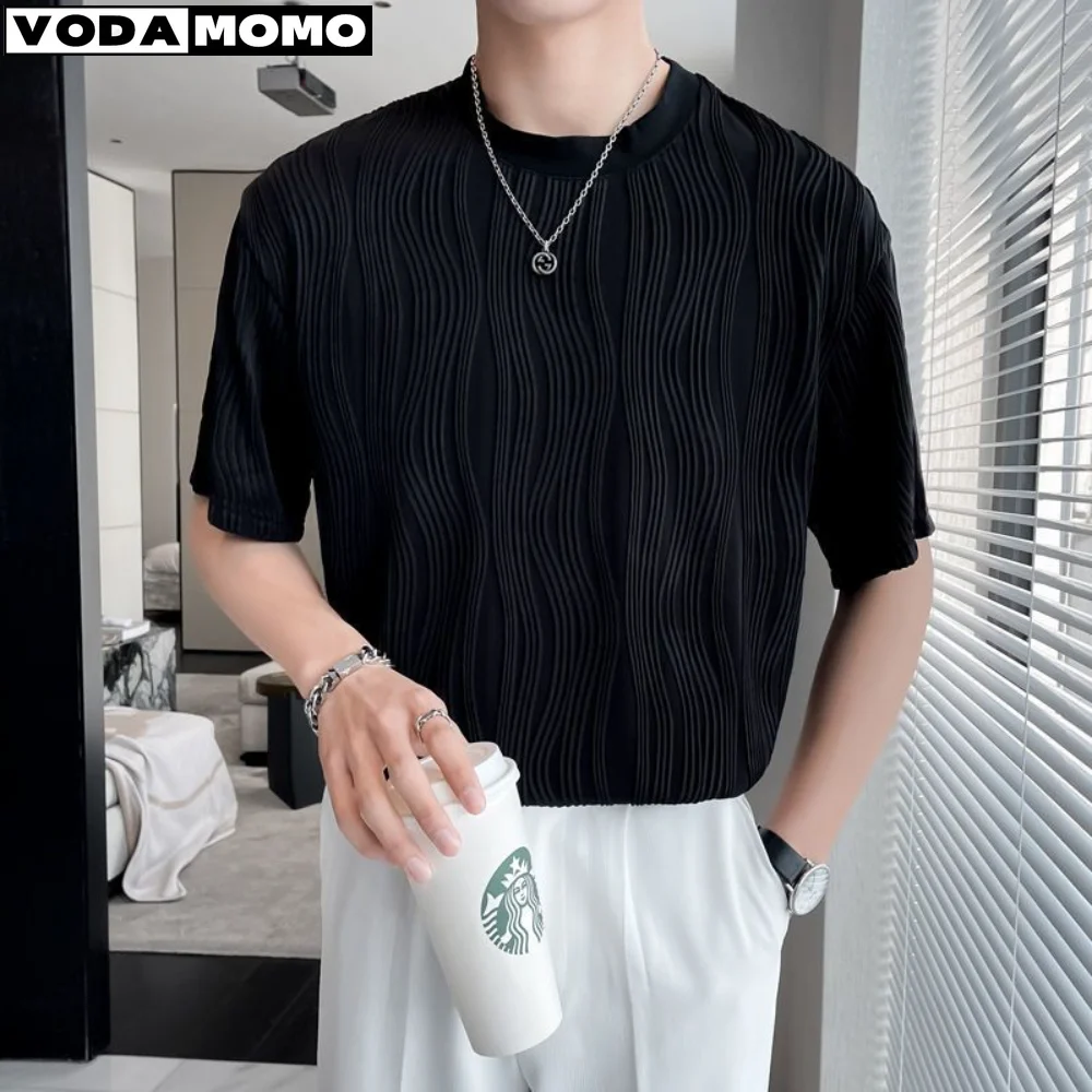 

New Summer Men's T Shirt 2023 Fashion Solid T Shirt Mens Oversized Hip Hop Short Sleeve Casual Cotton Mens Streetwear Top Tees