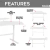 Gaming Desk with Shelves & Accessory Holder, Modern Computer Desk with Storage – Compact Design for Small Spaces 3