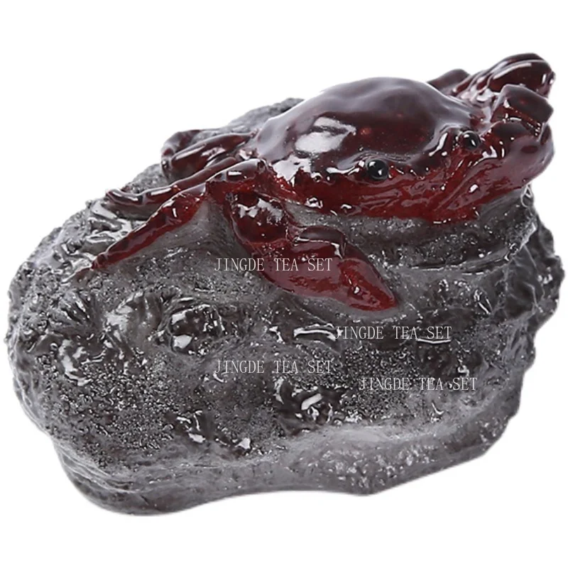 Ba Fang Lai Cai Color Changing Tea Pet Can Raise Kung Fu Crabs Desktop Chinese Style Ornaments Tea Ceremony Accessories