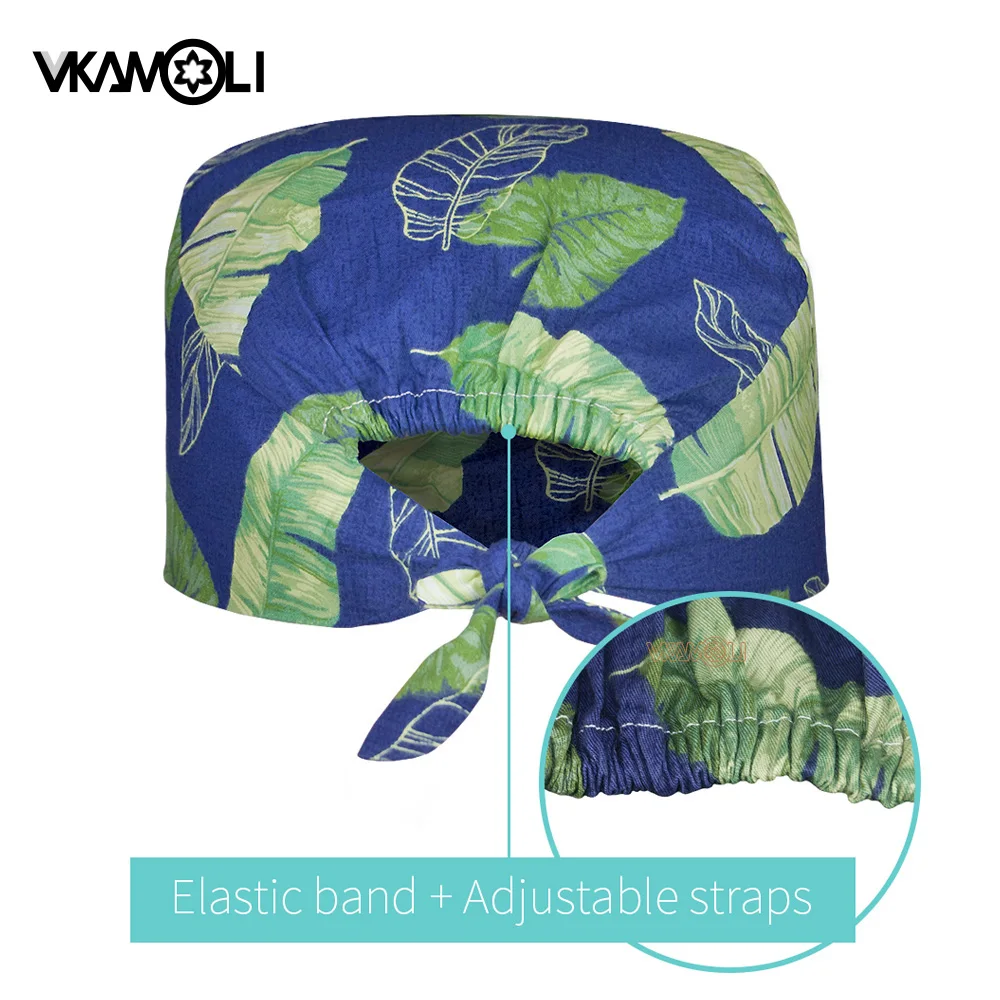 Scrubs Caps Cloud printing man and womens Pet Grooming Agency Work Breathable Lab Hat sgorro enfermera nursing cap