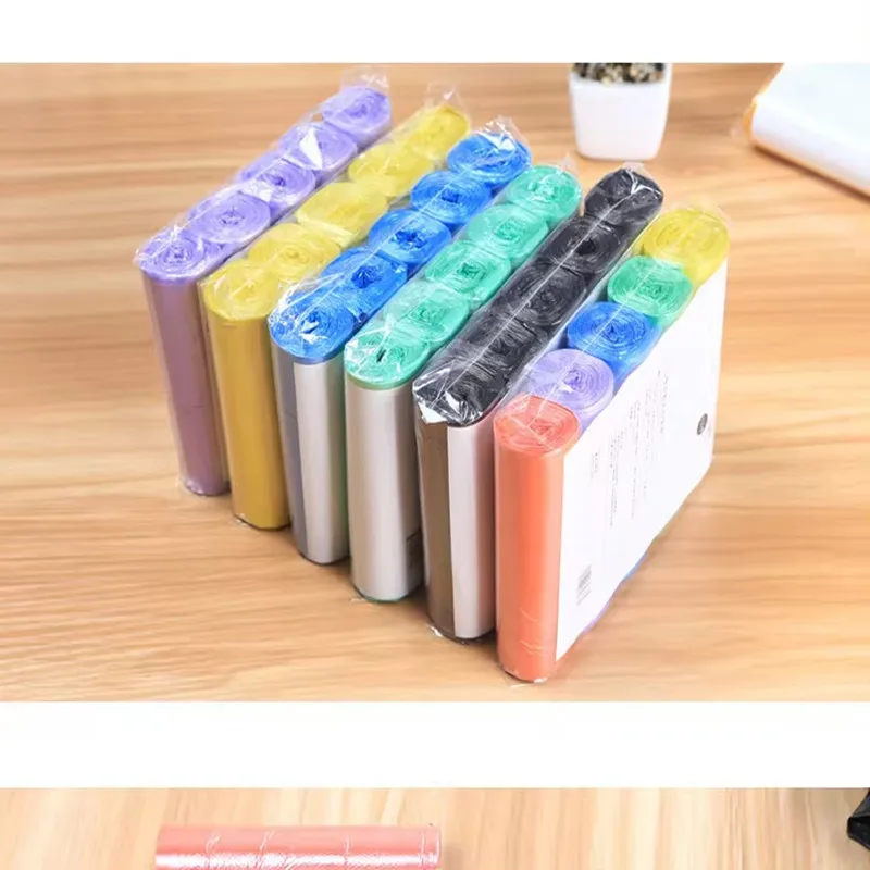 Disposable Trash Bags 5 Rolls 1 pack 100Pcs Household Disposable Trash Pouch Kitchen Storage Garbage Bags Cleaning Waste Bag Plastic Bag