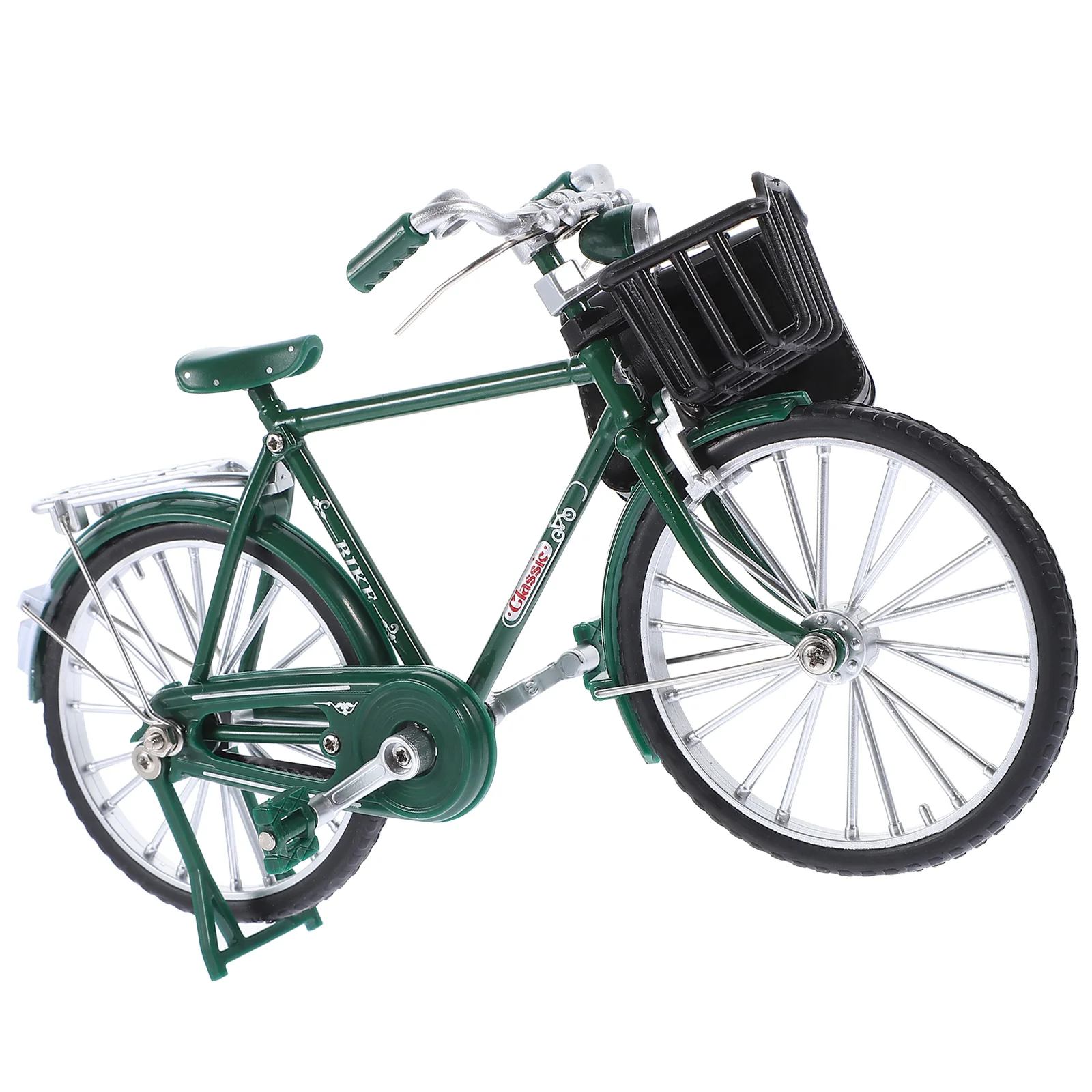 

DIY 28 Bicycle Model Assembled Version Ornaments (dark Green) Mini Bike Miniature Simulation Alloy Decoration