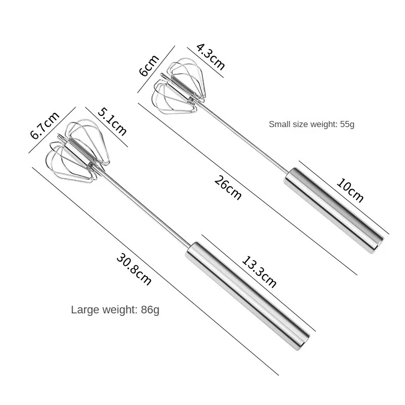 Stainless steel manual eggbeater Press cream blender semi-automatic rotary eggbeater kitchen baking tools egg beater rotary whisk