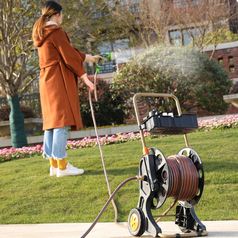 Garden Water Hose Reel Cart Tools with Wheels Garden Qatar