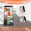 Magazine Rack Floor-Standing,4-Layer Brochure Holder Display Stand Tiered Design with Wheels,High-Hardness Metal Magazine 6