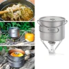 Lixada 750ml/900ml/1100ml Ultralight Titanium Pot Water Mug Cup with Lid and Foldable Handle Outdoor Camping Cooking Picnic 4