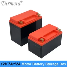 Turmera 12V 배터리 보관 상자 빈 케이스 (7Ah ~ 20Ah 오토바이 배터리 용 표시 등 포함) 12V 납산 사용 교체