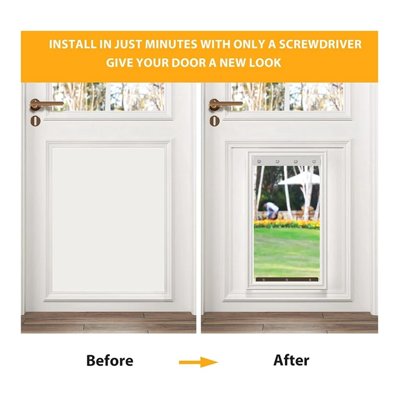 ABUN-Dog Door Replacement Flaps, Compatible For Perfect Products Designer Series DSPRFXL RFXLN, Doggie Door Replacement Flaps