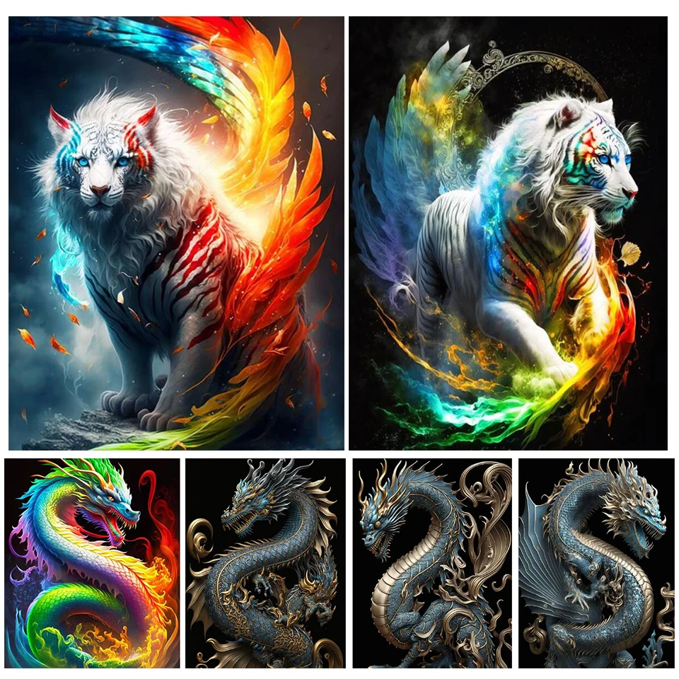 Dragon 5D Diamond Painting Kit Animal Dragon Diamond Mosaic Animal Full  Diamond Embroidery Painting DIY Home Decor Gift - AliExpress