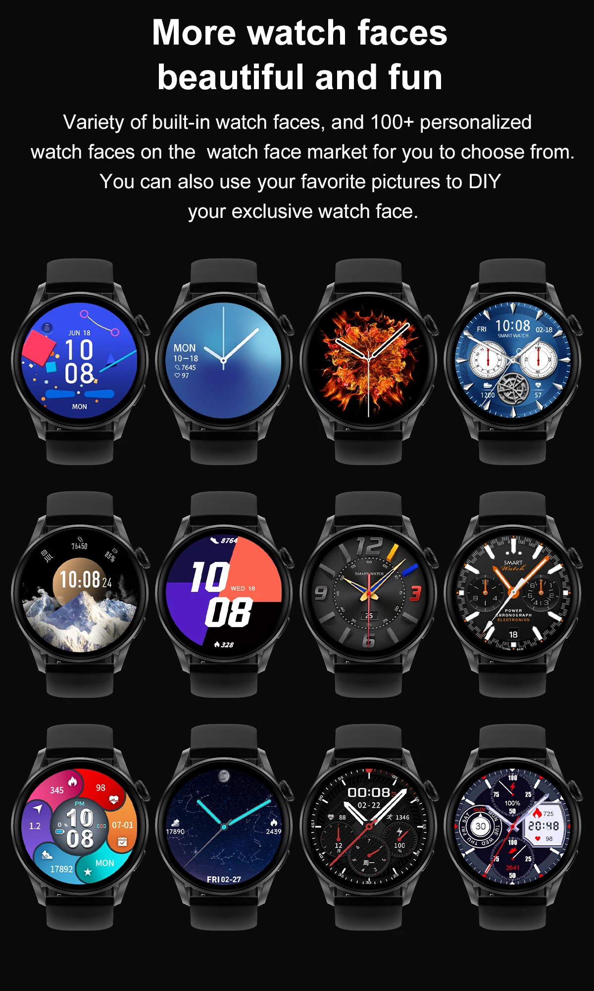 2022 ο 1.36 ġ Ʈ ġ 390*390 HD ũ   Smartwatch   GT Huawei Apple