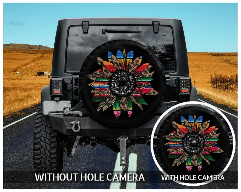 

Крышка для шины в виде леопарда подсолнуха, автомобильные аксессуары, запасная крышка для шин, подарки для лучших, Леопардовый влюбленный, в...