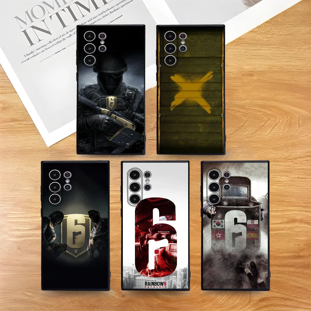 Spiel R-Rainbow 6 Siege Handyhülle für Samsung Galaxy S25 S24 S22 S23 Ultra S21 S20 Plus 5G Frosted Non-Slip Full Cover Soft Case