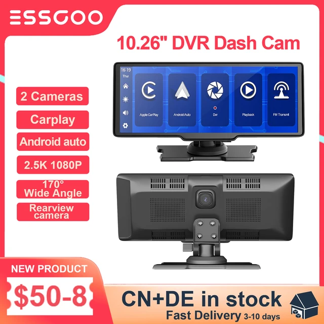 XGODY 10.26 Screen Dual Dash Camera for Car Dash Cam Front&Rear