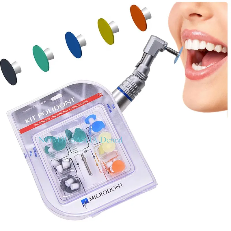 

29PCS/Set Microdont Primary Dental Polishing Discs Gross Reduction Contouring Mandrel Strip Set Dentistry Rainbow Technique Kit