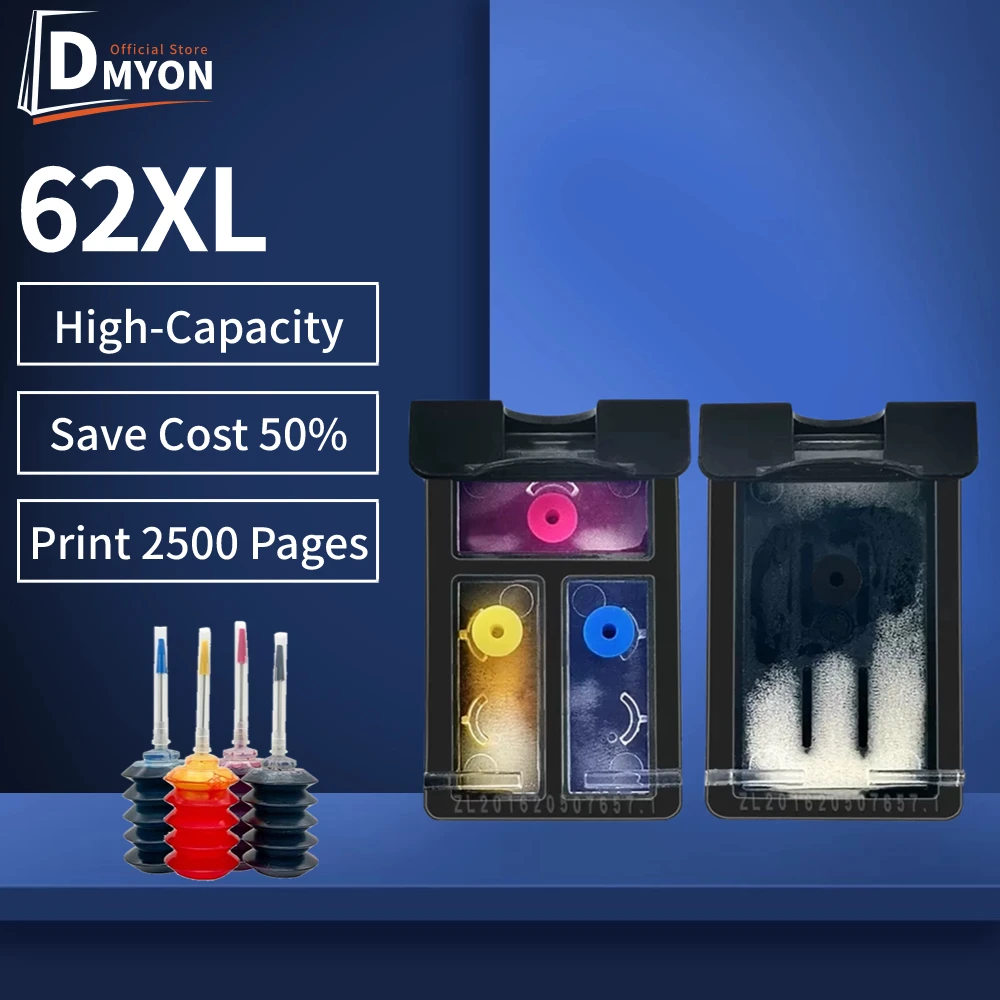 

DMYON совместим с hp62 чернильные картриджи для HP 62XL принтер forEnvy 5540 5545 5547 5548 5640 5645 5660 5665 7640 7645 8000 8005