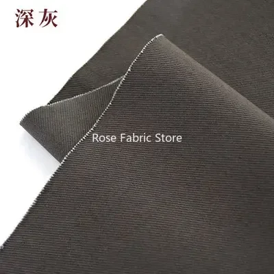 1 Meter Premium Cotton Twill Khaki Cloth Fabric - Carbon Brushed & Washed