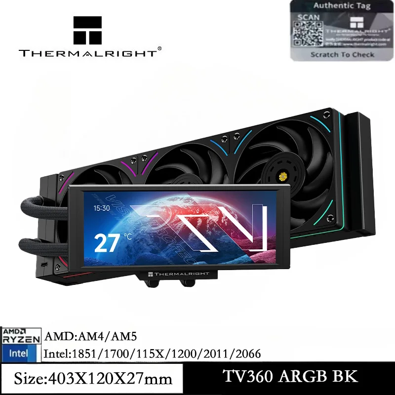 PC用ファン・クーラー THERMALRIGHT TROFEO VISION 360 ARGBBLACK Trofeo Vision 360 ARGB BLACK – Thermalright