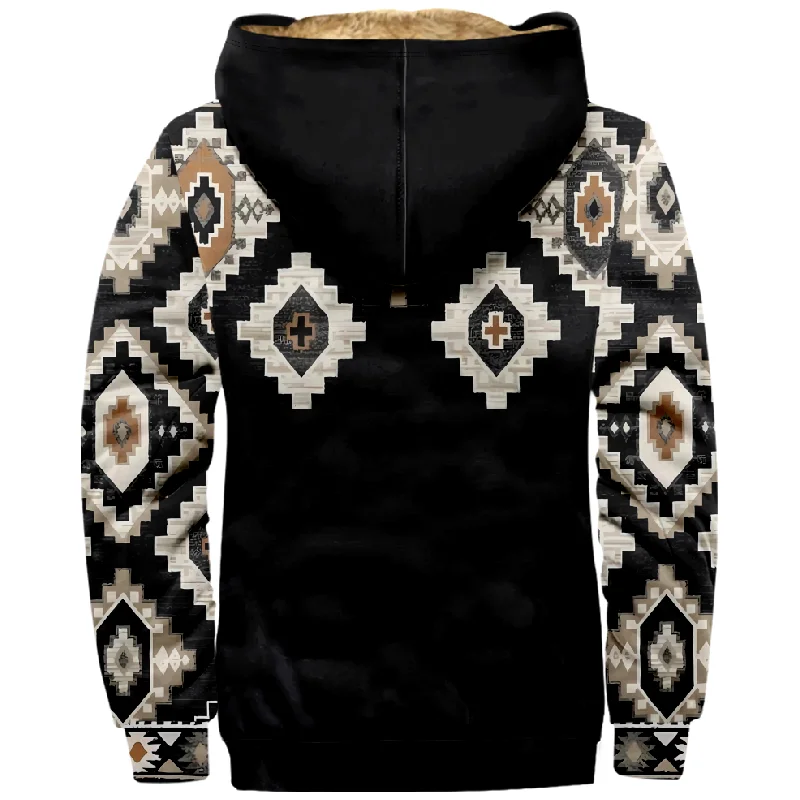 New Totem Italian Cotton Coat Hooded Sweater Casual Print Long Sleeve Zipper Sweater Thick Cotton Coat Autumn and Winter a40
