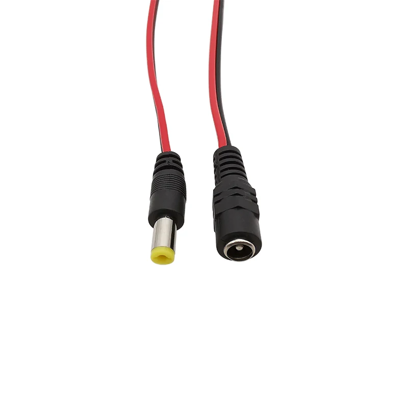 Alligator Clip Crocodile Electrical Clamp To 5.5mm x 2.1mm DC Power Plug Male / Jack Female Socket Connector Wire Test Leads