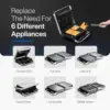Total Package 6-in-1 Digital Indoor Grill, Waffle Maker, Panini Press, Griddle, with Deluxe Accessory Kit 2