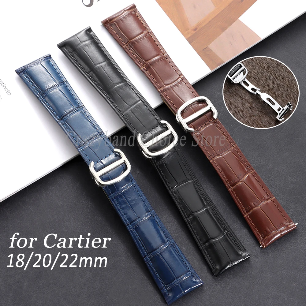 Luxury Genuine Leather Watch Strap - Premium Soft Bracelet for Men’s Wrist - High Quality 18mm, 20mm, 22mm