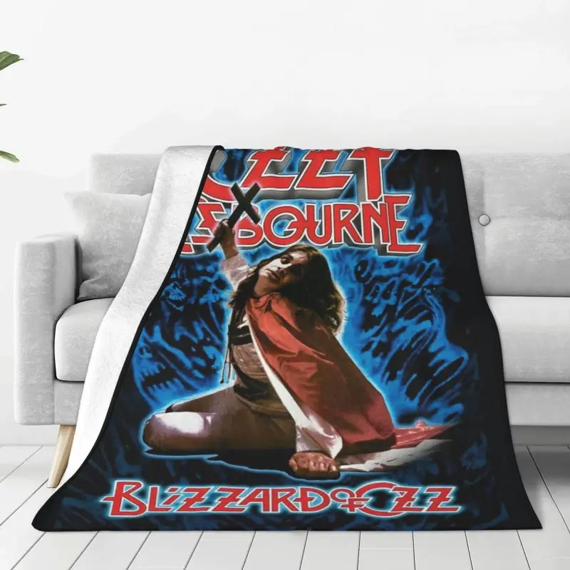 Fleece Ozzy Osbourne Prince Of Darkness Throw Blanket Warm Flannel