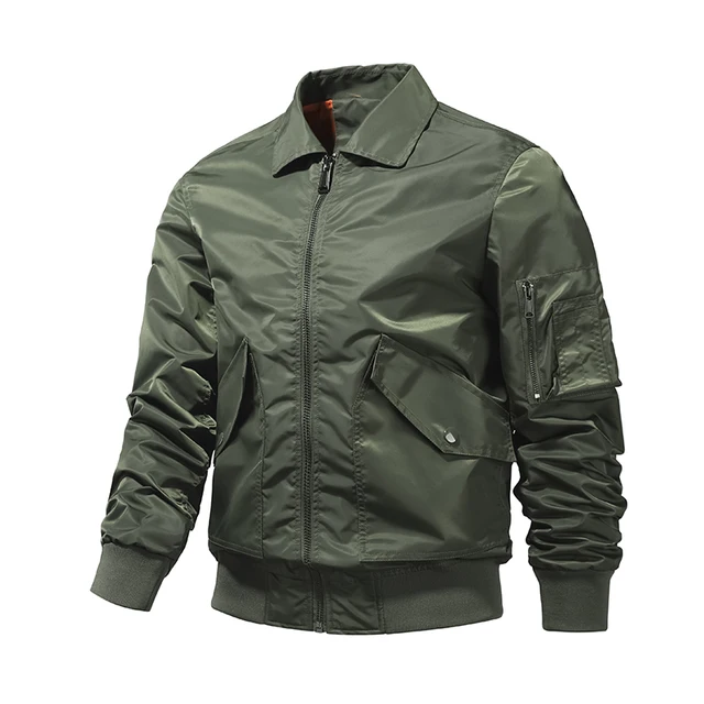 2024 Spring Summer Bomber Jacket Men Solid Color Fashion Baseball Jackets New In Outerwears Jackets Solid Color Zipper Jackets 3