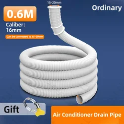 Enhanced Air Conditioning Dehumidifier Drain Hose - Length Adjustable Corrugated Pipe (White) - Others (Ordinary-0.6m)