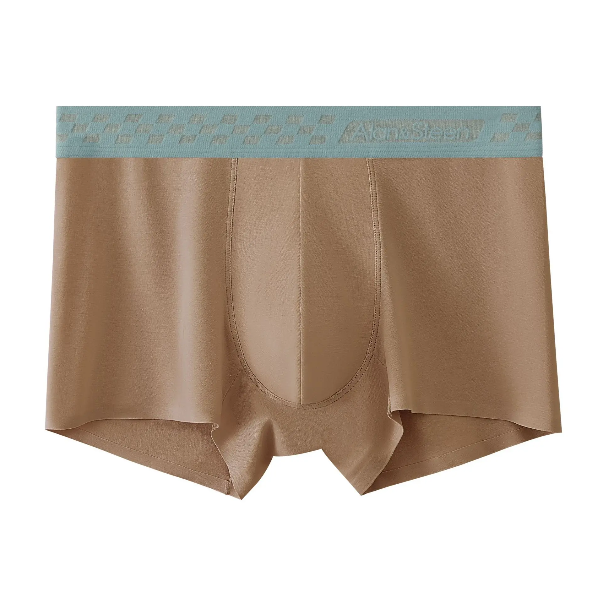 Cotton men's underwear, medium waist flat corner pants, solid color youth shorts 3PCS