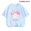 2024 New My Melody Tshirt Anime Summer Multiple Fashion Children's T-shirts Round Neck Casual Short Sleeve Print Trucksuit 5