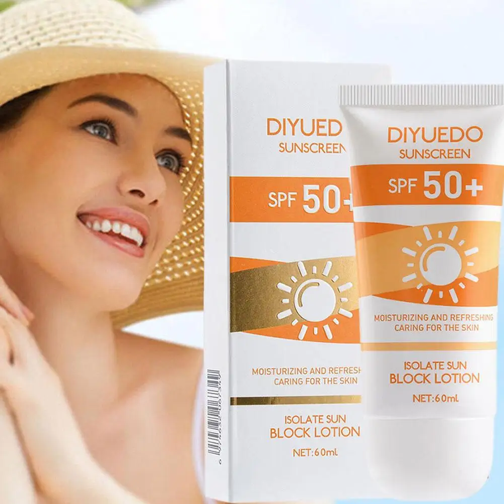

60ml Long-lasting Sunscreen SPF 50+ Isolating UV Moisturing And Nourishing For Skincare Sun Block Cream B9H8